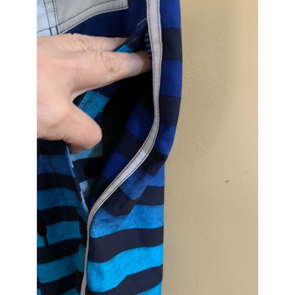 American Eagle‎ Striped Swim Trunks Board Shorts Beach Summer Medium - Picture 5 of 12